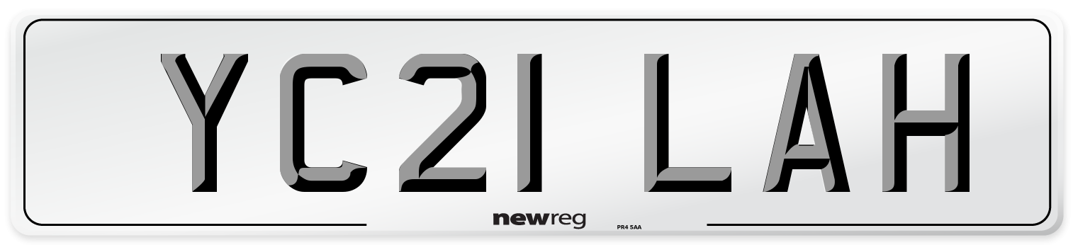 YC21 LAH Number Plate from New Reg